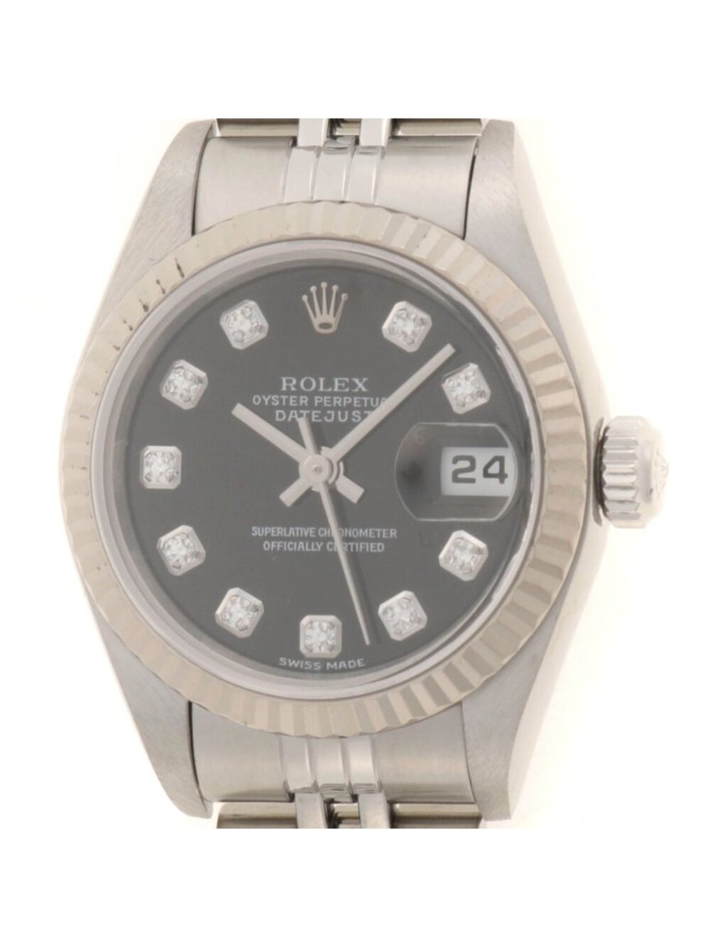 Rolex Datejust Watch Stainless Steel Black